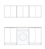 Laundry Kit 1960B Bondi White with Natural Carrara Marble Top