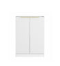 Mini Laundry 650mm Bondi White with Natural Carrara Marble Top