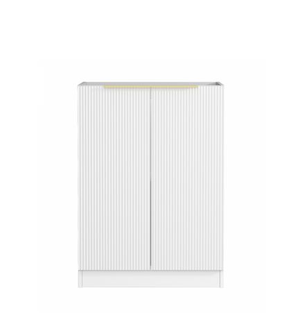 Bondi White Base Laundry Cabinet with 1300mm Natural Carrara Marble Top — detail 2