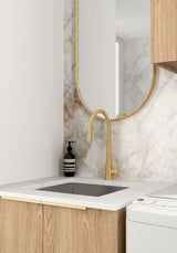 Wall and Base Cabinets Kit 650 Byron/Bondi Natural Oak with Natural Carrara Marble Top — detail 2