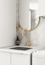 Wall and Base Cabinets Kit 650 Bondi White with Natural Carrara Marble Top — detail 2