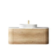 Bondi 1200mm Natural Oak Wall Hung Curve Vanity with Pure White Top