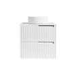 Noosa 600mm Satin White Wall Hung Vanity With Pure White Top