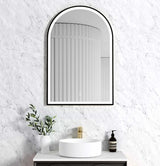 LED Archie 900(H)x600(W) Black Metal Frame Mirror