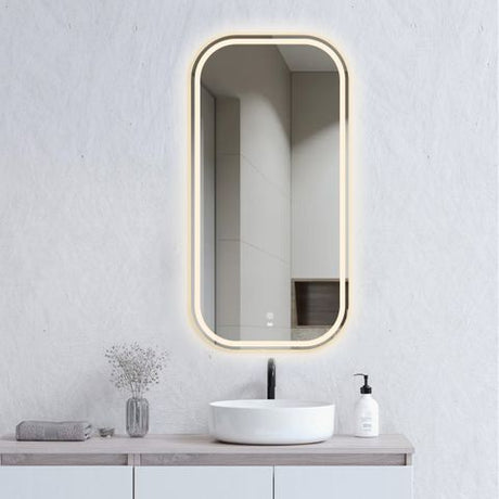 LED Newport 900(H)x450(W) Frameless Tuffi Mirror Soft Square — detail 2