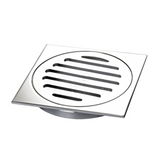 Square 100mm Chrome Floor Waste