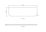 Bondi 1500x460x20 Pure White Top No Hole — detail 2