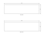Solid Surface 1800x465x20 Cloudy Carrara Top No Hole — detail 2