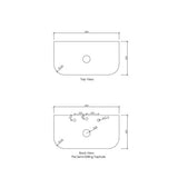 Bondi 900mm Natural Oak Wall Hung Curve Vanity with Cloudy Carrara Top — detail 3