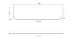 Bondi 1800x460x20 Solid Surface Cloudy Carrara Top No Hole — detail 2