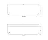 Bondi 1800x460x18 Natural Carrara Marble Top No Hole — detail 2