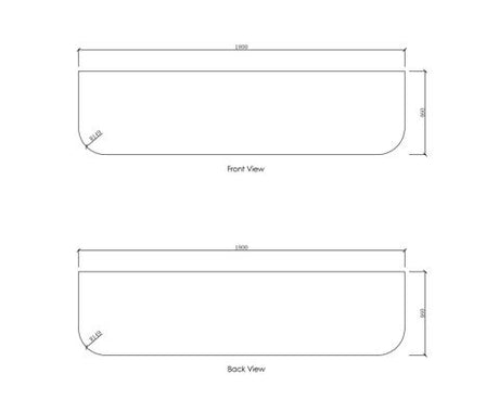 Bondi 1800x460x18 Natural Carrara Marble Top No Hole — detail 2
