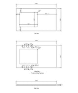 Laundry 1060mm Natural Carrara White Marble Top — detail 3