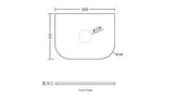 Bondi 600mm Natural Oak Wall Hung Curve Vanity with Cloudy Carrara Top — detail 3