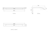 Hampshire 200mm Matte Black Handle for 750, 900, 1200, 1500, 1800 Cabinets — detail 2