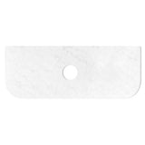 Bondi 1200mm Satin White Fluted Wall Hung Curve Vanity with Cloudy Carrara Top — detail 2
