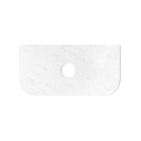 Bondi 900mm Woodland Oak Fluted Curve Vanity with Cloudy Carrara Top — detail 7