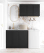Laundry Kit 1715A Hampshire Black with Natural Carrara Marble Top