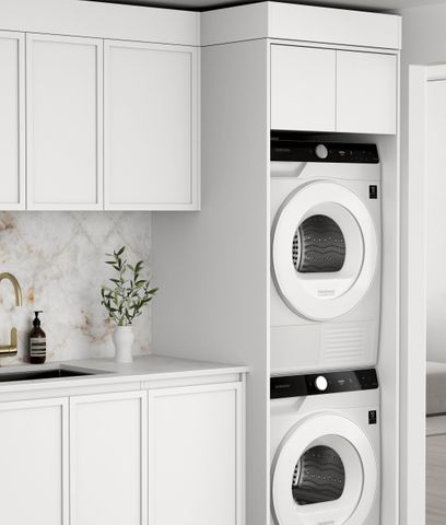 Laundry Kit 1715C Hampshire White with Natural Carrara Marble Top — detail 2