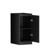 Hampshire Black Base Laundry Cabinet with 1060mm Natural Carrara Marble Top — detail 3