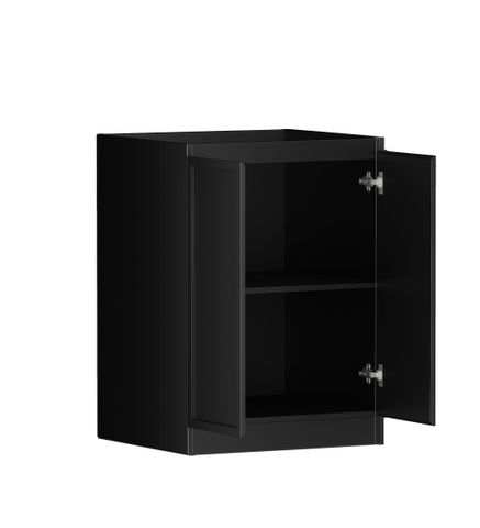 Hampshire Black Base Laundry Cabinet with 1060mm Natural Carrara Marble Top — detail 5