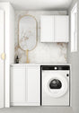 Laundry Kit 1305A Hampshire White with Natural Carrara Marble Top