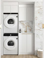 Laundry Kit 1305C Bondi White with Natural Carrara Marble Top