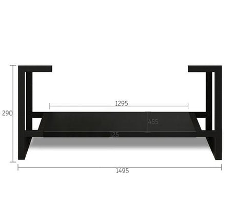 Leg Marlo 1500X450 Matte Black — detail 2