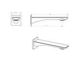 Oskar Matte Black Bath Spout — detail 3