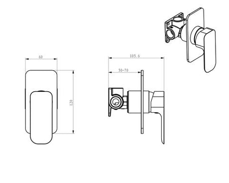 Oskar Shower Mixer Gun Metal — detail 4