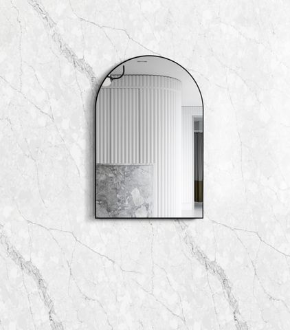 Archie 900(H)x600(W) Black Metal Framed Tuffi Mirror