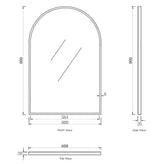 Archie 900(H)x600(W) Gold Metal Framed Tuffi Mirror — detail 2