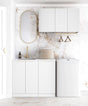 Laundry Kit 1715A Noosa White with Natural Carrara Marble Top