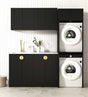 Laundry Kit 1960C Marlo Black with Natural Carrara Marble Top