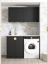 Laundry Kit 1305B Marlo Black with Natural Carrara Marble Top
