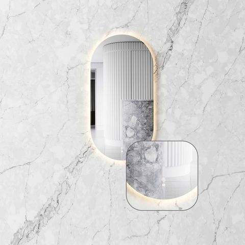 LED Noosa 900(H)x450(W) Frameless Tuffi Mirror — detail 2