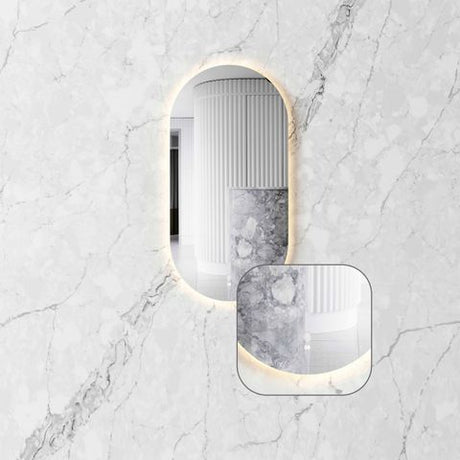 LED Noosa 900(H)x450(W) Frameless Tuffi Mirror — detail 2