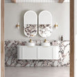 Hampshire 1500mm Satin White Wall Hung Curve Cabinet Only