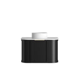 Hampshire 750mm Satin Black Wall Hung Curve Cabinet Only — detail 6