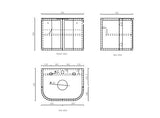 Hampshire 600mm Satin White Wall Hung Curve Cabinet Only — detail 6