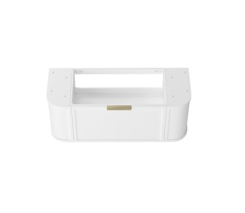 Hampshire 1200mm Satin White Wall Hung Curve Cabinet Only — detail 5
