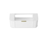 Hampshire 1200mm Satin White Wall Hung Curve Cabinet Only — detail 5