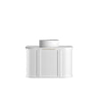 Hampshire 750mm Satin White Wall Hung Curve Vanity with Cloudy Carrara Top
