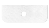 Hampshire 1200mm Satin Black Wall Hung Curve Vanity with Cloudy Carrara Top — detail 2