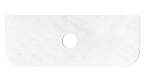 Hampshire 1200mm Satin Black Wall Hung Curve Vanity with Cloudy Carrara Top — detail 2