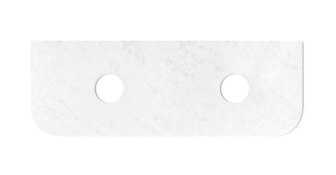 Hampshire 1500mm Satin Black Wall Hung Curve Vanity with Cloudy Carrara Top — detail 2