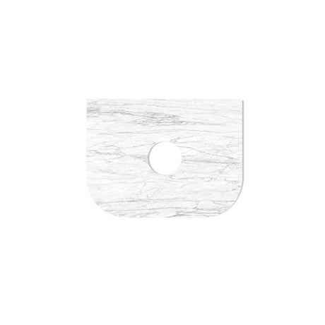 Hampshire 600mm Satin Black Wall Hung Curve Vanity with Natural Carrara Marble Top — detail 3