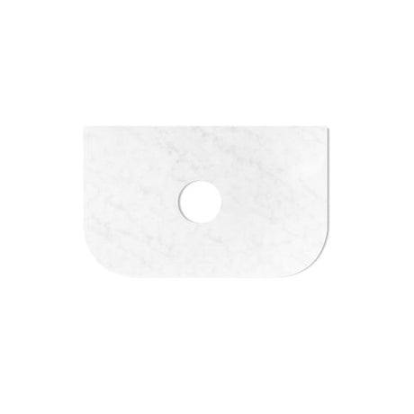 Hampshire 750mm Satin Black Wall Hung Curve Vanity with Cloudy Carrara Top — detail 3