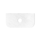 Hampshire 900mm Satin Black Wall Hung Curve Vanity with Cloudy Carrara Top — detail 2