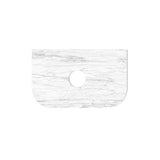 Hampshire 750mm Satin White Wall Hung Curve Vanity with Natural Carrara Marble Top — detail 2